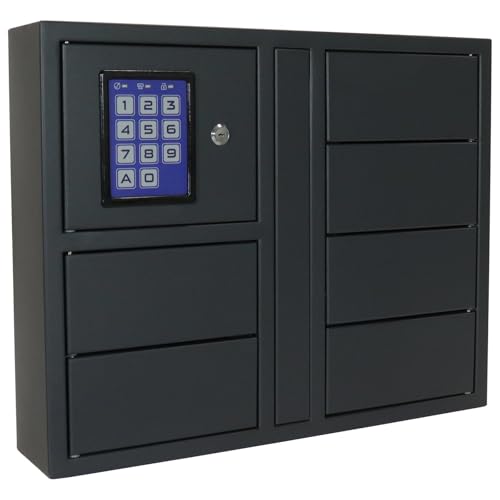 Profirst Schlüsselausgabe Key Patrol 6 Stahl Elektronikschloss Notöffnung 6 Fächer inkl. Netzgerät Befestigungsmaterial von Profirst