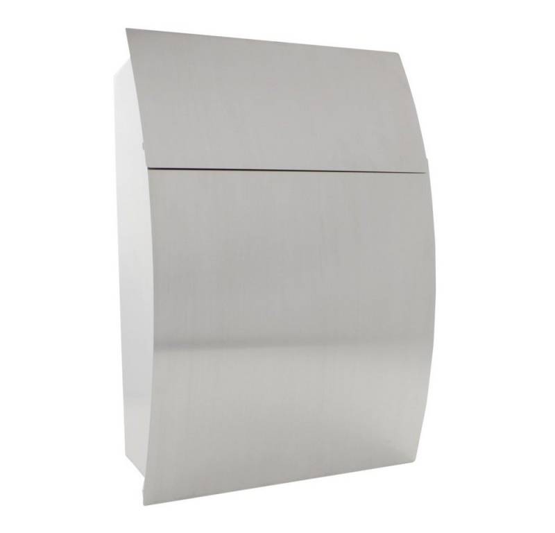 Profirst Wandbriefkasten Profirst Mail PM 130 Briefkasten (Silber, Edelstahl) von Profirst