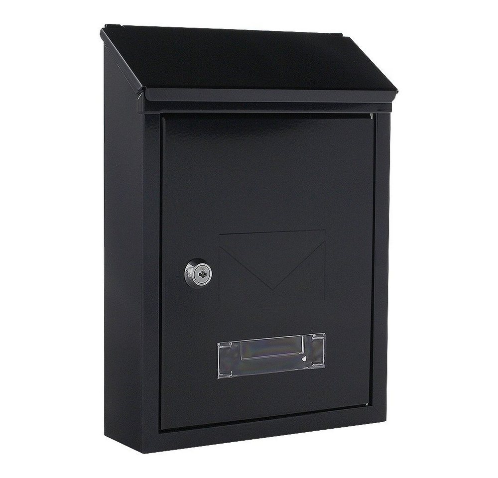 Profirst Wandbriefkasten Profirst Mail PM 400 Briefkasten (Schwarzgrau), mit zwei Einwurfsmöglichkeiten von Profirst