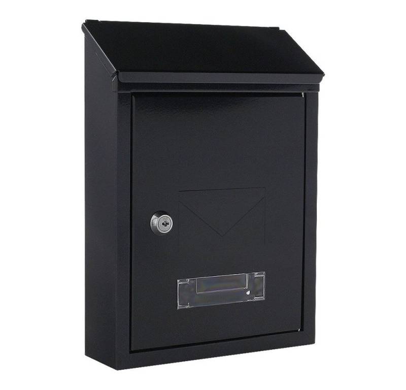 Profirst Wandbriefkasten Profirst Mail PM 400 Briefkasten (Schwarzgrau), mit zwei Einwurfsmöglichkeiten von Profirst