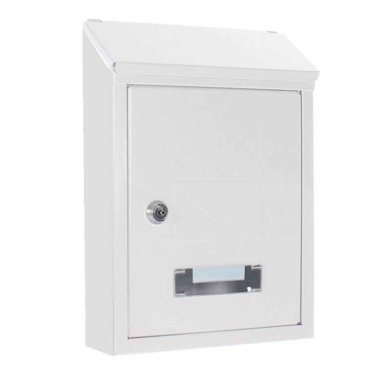 Profirst Wandbriefkasten Profirst Mail PM 400 Briefkasten (Weiß), mit zwei Einwurfsmöglichkeiten von Profirst