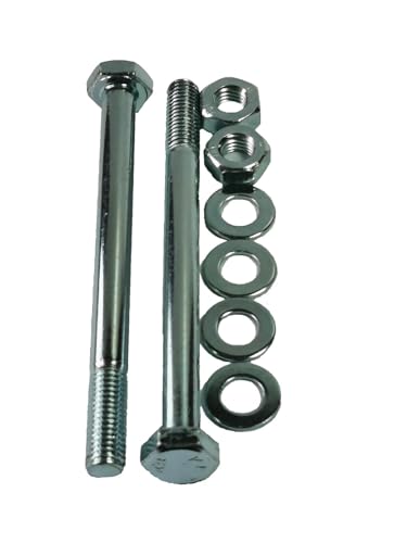 2x Durchgangsschrauben Sechskantschrauben verzinkt M10 inkl. Mutter + 2 Scheiben (110mm) von Profishop-Bremen