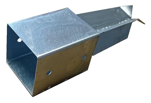 Pfostenträger Bodenhülse zum Einbetonieren für Holzpfosten 350 mm Länge feuerverzinkt (71 mm) von Profishop-Bremen