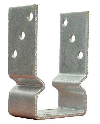 Pfostenträger U-Pfostenträger mit Wulst-Sicke Balkenträger Pfostenschuh Balkenschuh Pfostenanker feuerverzinkt Gabelweite 81 mm von Profishop-Bremen