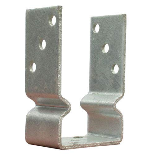 Pfostenträger U-Pfostenträger mit Wulst-Sicke Balkenträger Pfostenschuh Balkenschuh Pfostenanker feuerverzinkt Gabelweite 111 mm von Profishop-Bremen
