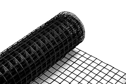 Profishop-Bremen Volierendraht SCHWARZ beschichtet Drahtgitter 50 cm hoch Drahtgeflecht Zaun Maschendrahtzaun Kaninchenzaun Hasendraht (Maschenweite 10x10 mm) von Profishop-Bremen