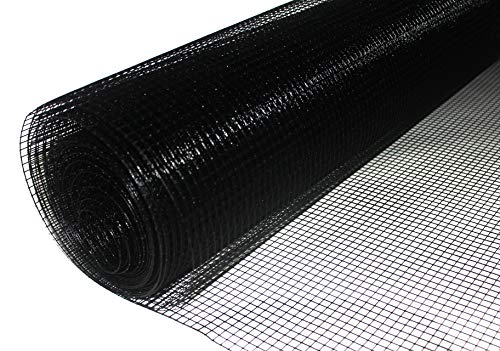 Profishop-Bremen Volierendraht SCHWARZ beschichtet Drahtgitter 50 cm hoch Drahtgeflecht Zaun Maschendrahtzaun Kaninchenzaun Hasendraht (Maschenweite 12,7x12,7 mm) von Profishop-Bremen
