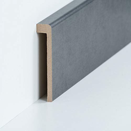 Abdeckleiste für Fliesensockel | Verkleidung bis 85 mm | Profileisten 720.96.13.85.46 Stahl Natur von Profisockelleisten