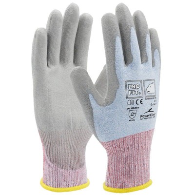 Schnittstopp PRO Soft PU-Schnittschutzhandschuh,Level C, hellblau/grau, Power-Fiber, Größe 9, 144 Paar von Profit