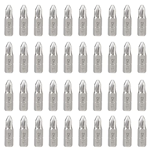 Profiwoab 40 stück PH2/PZ2 Bits-Bit-Set-Sortiment-25 mm lang bit(PH2) von profiwoab