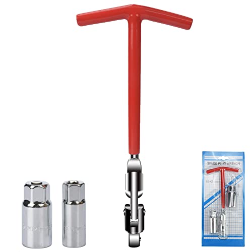 Zündkerzenschlüssel 16mm 21mm 3 Stück Zündkerzenschlüssel Satz Universal für Auto und Motorrad Zündkerzen Entferner Werkzeug Rot von profiwoab