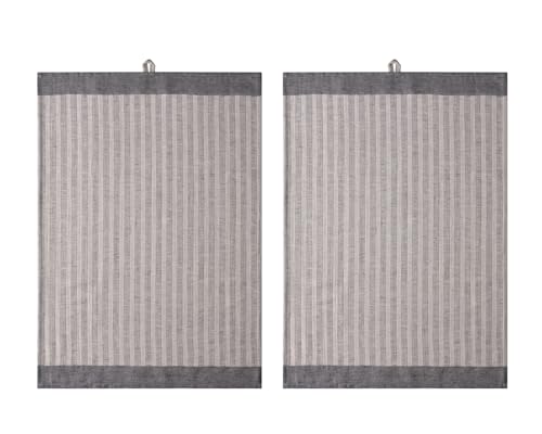 Proflax 2-er Set Geschirrtücher Halbleinen 50x70 cm Farbe: Grey von Proflax