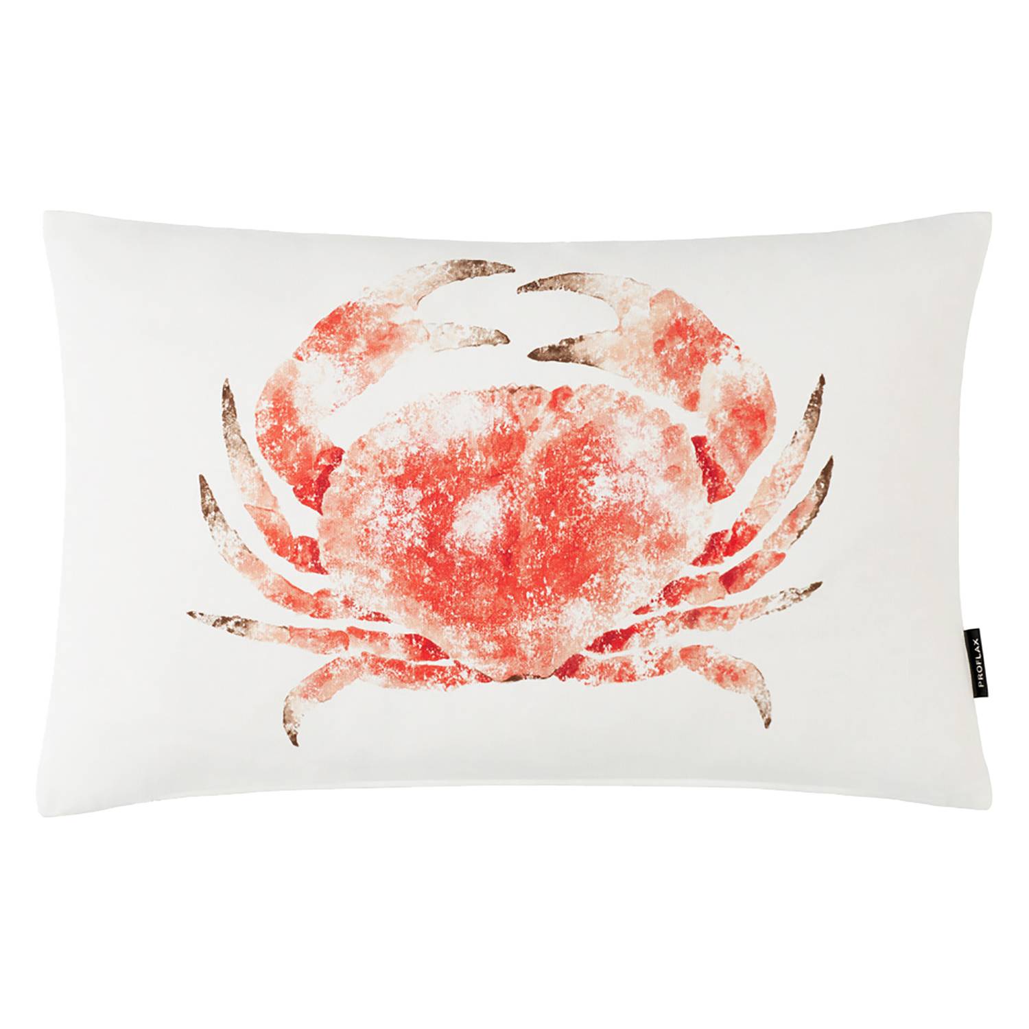 Proflax Kissenbezug Crab Weiß/Koralle 50x30 cm (BxH) Baumwollstoff von Proflax