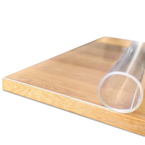 PROFOLIO Tischfolie Rechteckig und Transparent mit abgeschrägter V-Kante - Klare Hochglanz Tischdecke als Schutz - Glasklare 2mm Folie für Ihren Tisch - 300 x 160cm - Größe Wählbar von Profolio