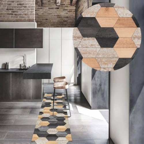 Profolio Küchenläufer rutschfest & waschbar - Moderner Küchenteppich in Hexagon - Teppich für Küche, Flur & Wohnzimmer - Weiche & langlebige Antirutschunterlage - Made in Germany - 320 x 52 cm Profolio Küchenläufer rutschfest & waschbar - Moderner Küchenteppich in Hexagon - Teppich für Küche, Flur & Wohnzimmer - Weiche & langlebige Antirutschunterlage - Made in Germany - 320 x 52 cm von Profolio
