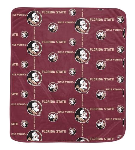 Proformance Home NCAA Florida State Seminoles Homefield Decke mit umgeschlagenem Wortmark, Ultra-gemütliche Decke von Proformance Home