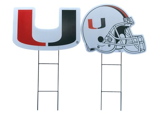 Proformance Home NCAA Miami Hurricanes 2 Stück Hofschilder von Proformance Home