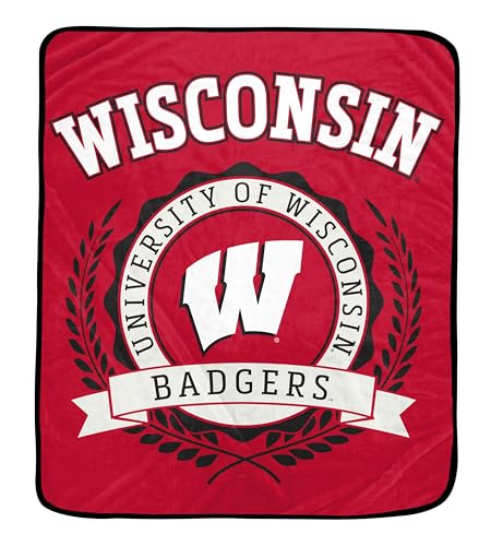 Proformance Home NCAA Wisconsin Badgers University Wappen ultraweiche Decke von Proformance Home