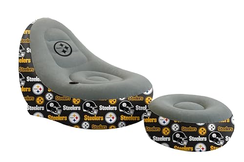 Proformance Home NFL Pittsburgh Steelers Tonal Logo Repeat Trim Aufblasbarer Stuhl & Ottomane Proformance Home NFL Pittsburgh Steelers Tonal Logo Repeat Trim Aufblasbarer Stuhl & Ottomane von Proformance Home