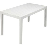 Gartentisch Vasto, Rechteckiger Esstisch, Mehrzweck-Gartentisch für den Innen- und Außenbereich, 100 % Made in Italy, Cm 138x78h72, Weiß von Progarden