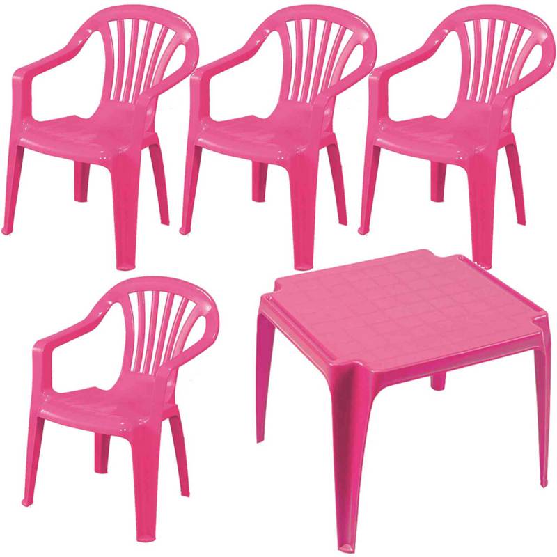 PROGARDEN Gartenmöbel-Set für Kinder 'Progarden' pink 5-teilig von Progarden