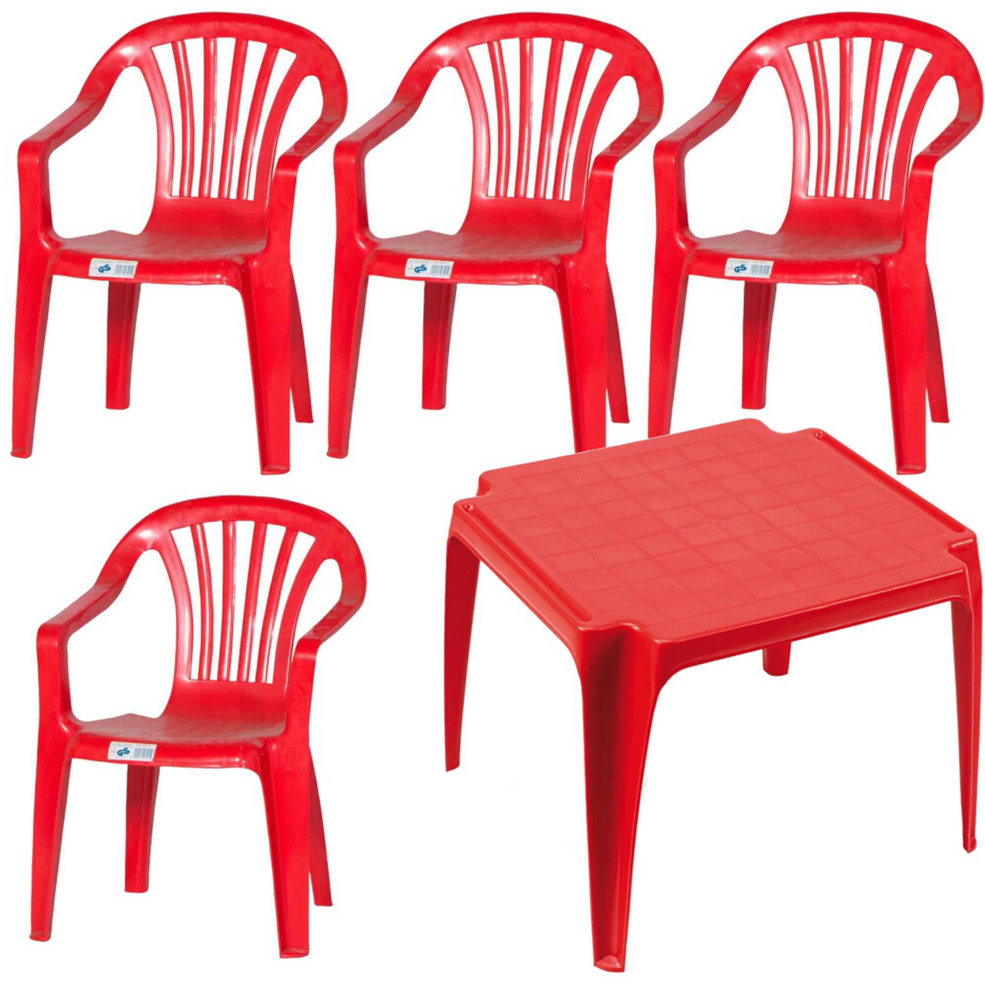 PROGARDEN Gartenmöbel-Set für Kinder 'Progarden' rot 5-teilig von Progarden
