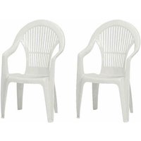 PROGARDEN Gartenmöbelset »Vega«, Kunststoff, 2-teilig - weiss von Progarden