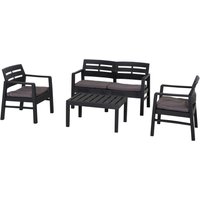 ProGarden Gartensitzgruppe Java anthrazit Kunststoff B/H/L: ca. 54x82x61 cm ProGarden Gartensitzgruppe Java anthrazit Kunststoff B/H/L: ca. 54x82x61 cm von Progarden
