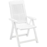 ProGarden Klappsessel Tampa weiß Kunststoff B/H/L: ca. 61x109x60 cm von Progarden