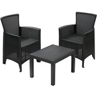 ProGarden Loungeset Forest anthrazit Polypropylen ProGarden Loungeset Forest anthrazit Polypropylen von Progarden