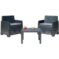 ProGarden Loungeset Orta anthrazit Kunststoff ProGarden Loungeset Orta anthrazit Kunststoff von Progarden