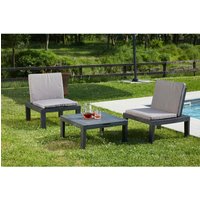 ProGarden Modulares Gartenmöbel-Set Duetto anthrazit Kunststoff von Progarden