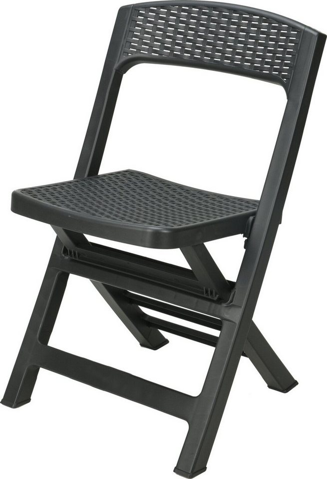 Progarden Klappstuhl Balkonstuhl Terrassenstuhl Anthrazit Kunststoff 76x48x47cm (1 St), UV-Beständig, Robust, Wetterfest, Made in Italy, Hochwertig von Progarden