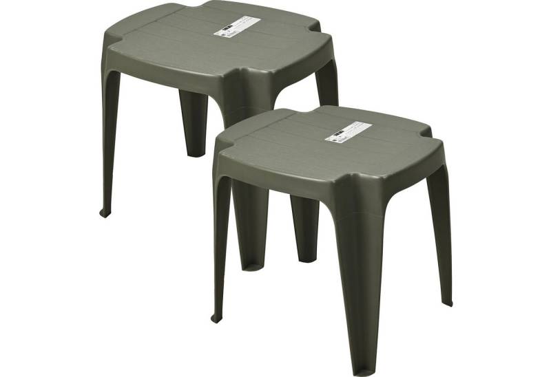Progarden Sitzhocker Gartenhocker Campinghocker Fußhocker Kniehocker (2 St), 2 Stk, 43x38x38cm, Dunkelgrün, Vierbeiner, Standsicher von Progarden