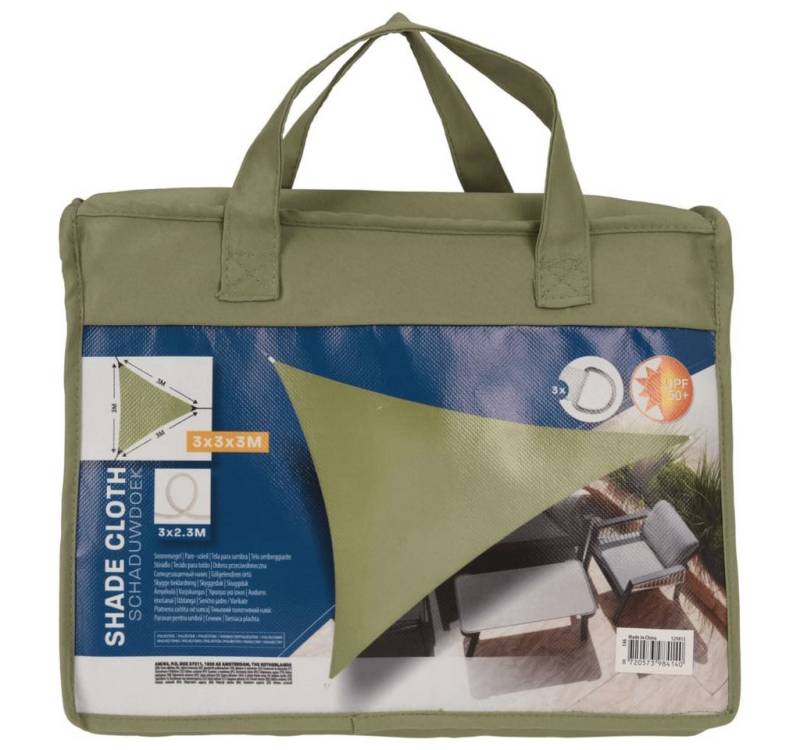 Progarden Sonnensegel Sonnensegel 3x3x3 m Grün Dreieckig, (1-tlg) von Progarden