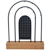 Schmuckständer aus Metall, Holzsockel, 18 x 4,5 cm Schmuckständer aus Metall, Holzsockel, 18 x 4,5 cm von Progarden