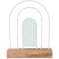 Schmuckständer aus Metall, Holzsockel, 18 x 4,5 cm von Progarden