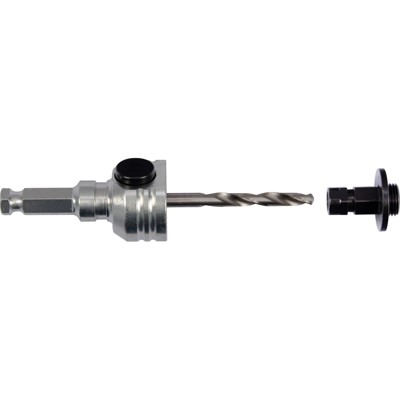 Adapter Schnellwechsel 6-kant SW 8,5 mit 2 Verbindungsstücken und HSS 125 mm Zentrierbohrer für Multi Lochsäge von Projahn