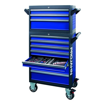 Bestückter Werkstattwagen GALAXY + Werkstattwagenaufsatz GALAXY + Dosenhalter + Papierrollenhalter + 379-tlg. Bestückung Blau/Anthrazit Bestückter Werkstattwagen GALAXY + Werkstattwagenaufsatz GALAXY + Dosenhalter + Papierrollenhalter + 379-tlg. Bestückung Blau/Anthrazit von Projahn