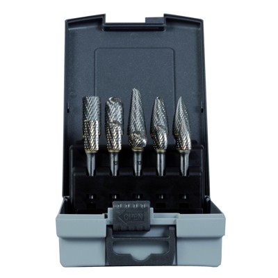 Frässtifte HM, 10tlg in ABS Kassette Form B 9.6, 12.7/  Form C 9.6, 12.7 Form L 12.7/       Form E 9.6 Form G 9.6, 12,7/  Form D 12.7 Form F 12.7 von Projahn