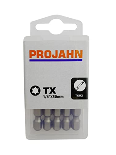 Projahn Schraubendreher-Einsätze T15 (Länge 50 mm, Bits für Innen-TX Schrauben, aus S2-Spezialstahl, Schrauber-Bit, 10er Set) 2832-10 Projahn Schraubendreher-Einsätze T15 (Länge 50 mm, Bits für Innen-TX Schrauben, aus S2-Spezialstahl, Schrauber-Bit, 10er Set) 2832-10 von Projahn