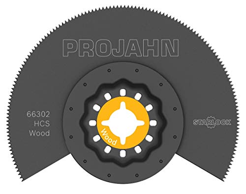 Projahn 66302 Segmentsägeblatt; Hartmetall Sägeblatt 85mm für Oszillierer mit Starlock Werkzeugaufnahme; Einhändiger Werkzeugwechsel geeignet für Holz, Spanplatten, Hartholz, Kunststoff von Projahn