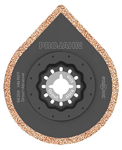 Projahn 66309 Mörtelentferner Carbide Technology; Hartmetall-Schleifaufsatz für oszillierende Multitools mit STARLOCK Aufnahme; Bearbeiten von Fliesenfugen und Fliesenkleber; Tugston Carbid Ø70mm von Projahn