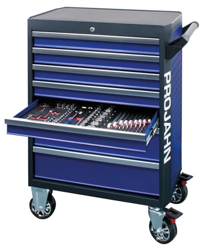 Projahn Werkstattwagen GALAXY mit 148-teiliger Bestückung, Werkzeugwagen mit 7 Schubladen, Werkstattschrank mit 4 Rollen, Blau/Anthrazit, abschließbar 5501-502 Projahn Werkstattwagen GALAXY mit 148-teiliger Bestückung, Werkzeugwagen mit 7 Schubladen, Werkstattschrank mit 4 Rollen, Blau/Anthrazit, abschließbar 5501-502 von Projahn