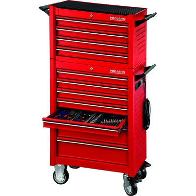 Werkstattwagen UNIVERSE + E-Power Elektroverteiler + Werkstattwagenaufsatz UNIVERSE + Dosenhalter + Papierrollenhalter + 379-tlg. Bestückung Rot Werkstattwagen UNIVERSE + E-Power Elektroverteiler + Werkstattwagenaufsatz UNIVERSE + Dosenhalter + Papierrollenhalter + 379-tlg. Bestückung Rot von Projahn
