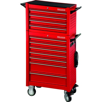 Werkstattwagen UNIVERSE + Werkstattwagenaufsatz UNIVERSE + E-Power + Dosenhalter + Papierrollenhalter Rot Werkstattwagen UNIVERSE + Werkstattwagenaufsatz UNIVERSE + E-Power + Dosenhalter + Papierrollenhalter Rot von Projahn