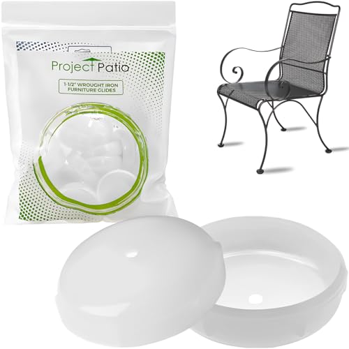 Project Patio - 3,8 cm Schmiedeeiserne Terrassenmöbelfüße (24er-Pack), Stuhlbein-Bodenschutz, Ersatz für Metalltische und Stühle im Freien von Project Patio