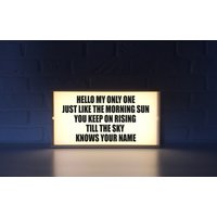 Kanye West Light Box - Hello My Only One Lyrics West Only Leuchtschild Sign Lightbox Geschenk Kanye West Light Box - Hello My Only One Lyrics West Only Leuchtschild Sign Lightbox Geschenk von Project121