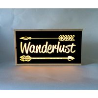 Fernweh Light Box Pfeil Led-Schild, Home Decor Lampe von Project121