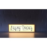 Lightbox Mit Spruch - Enjoy Today Leuchtschild Schild Lampe Zitat Lightbox Mit Spruch - Enjoy Today Leuchtschild Schild Lampe Zitat von Project121